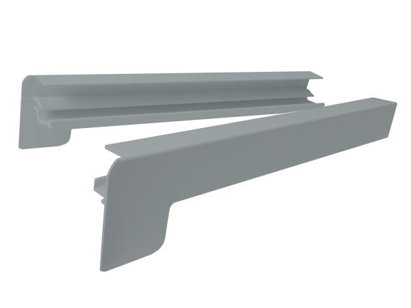 Capace din aluminiu pentru pervazuri exterioare | înainte de tencuire | Gri (RAL 9006)