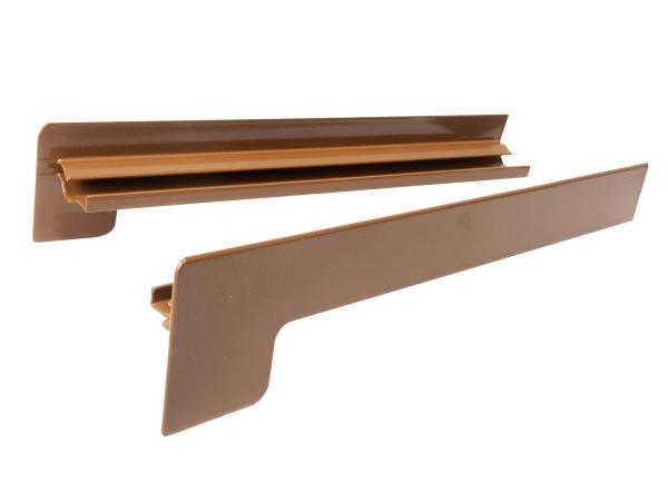Capace din aluminiu pentru pervazuri exterioare | după tencuire | Maro deschis (RAL 8003)